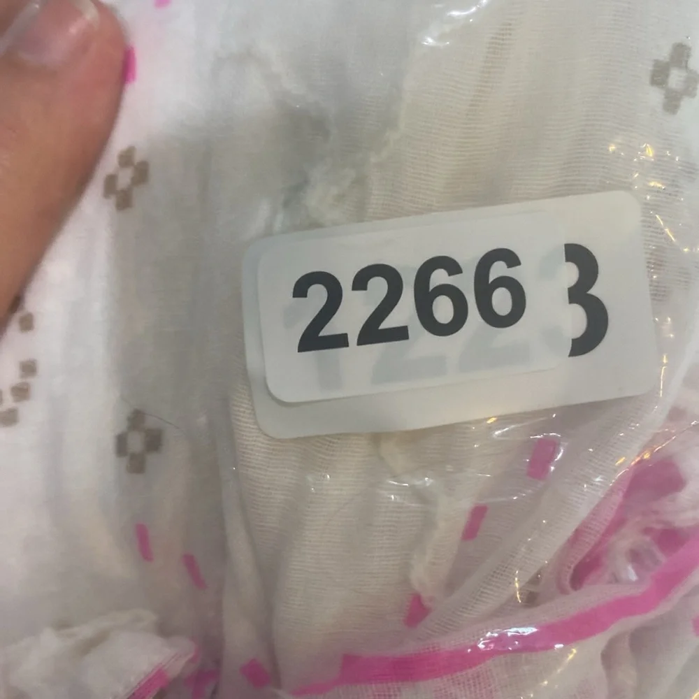 Juliet Dunn White Mini Dress with Pink Embroidery - Picture 9 of 9